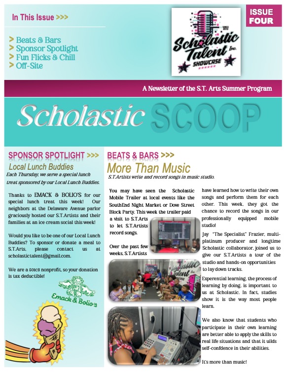 S.T.Arts Newsletter cover 4