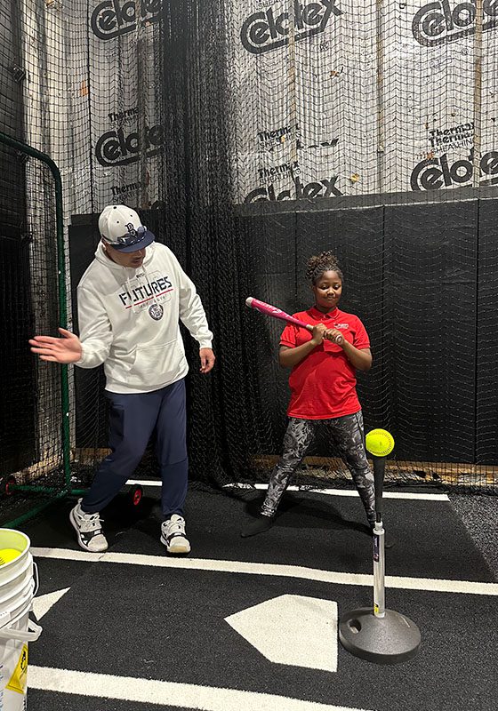 Athletic rental facility for baseball or softball training
