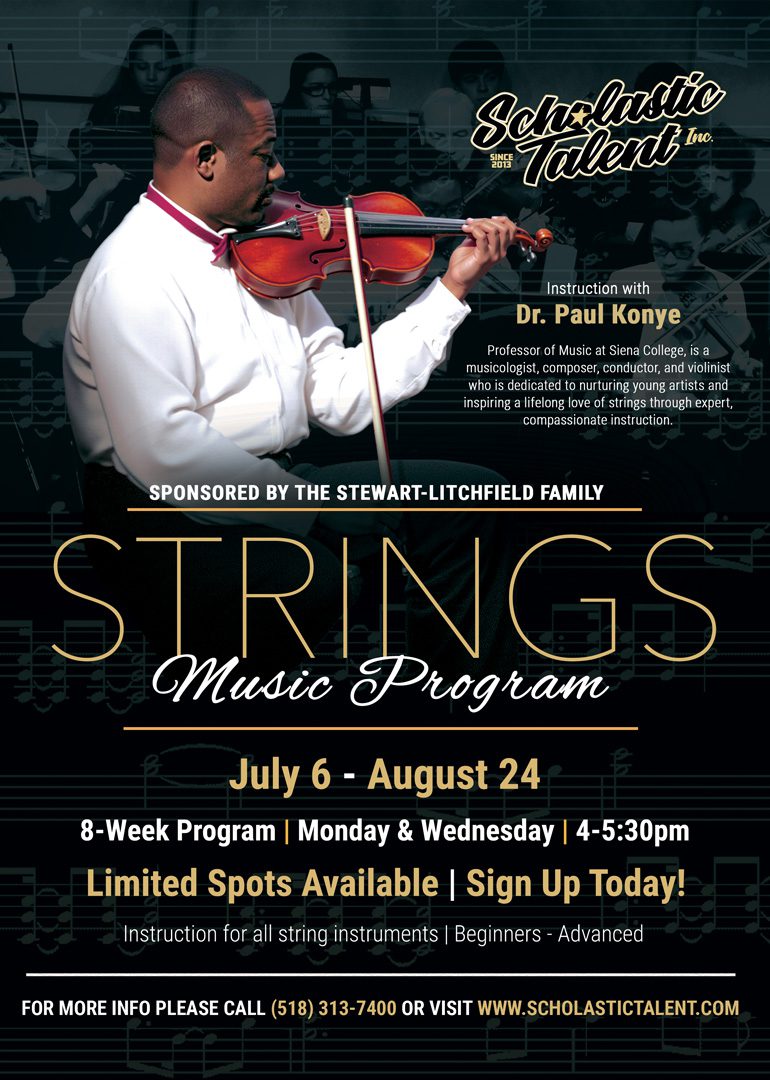 Scholastic Talent Strings Music Program Flyer - With Dr. Paul Konye