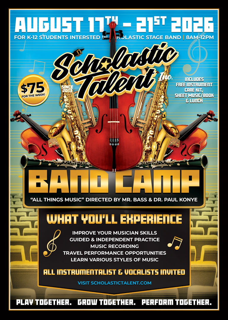 Scholastic Talent Band Camp Flyer