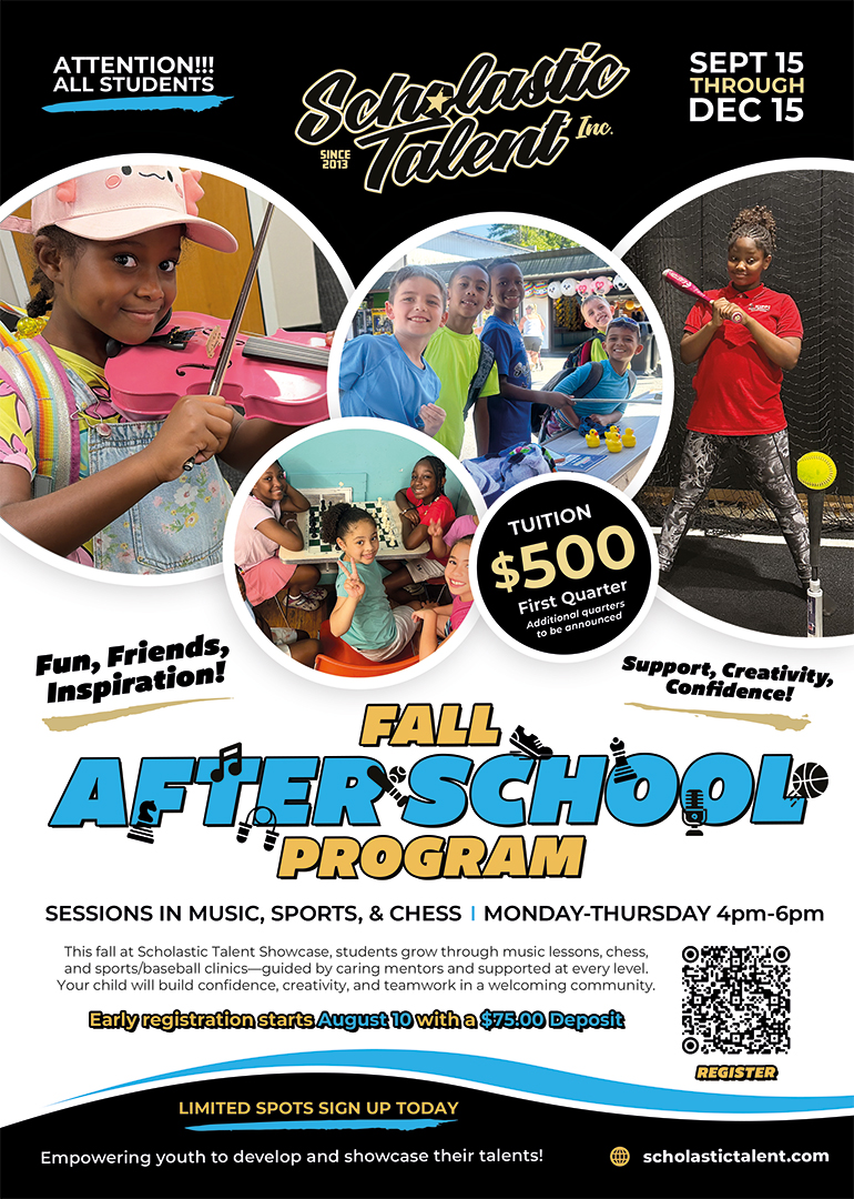 Scholastic Talent Fall After School Program flyer