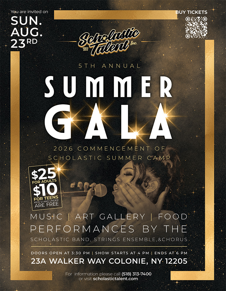 Scholastic Talent Summer Gala 2026 flyer