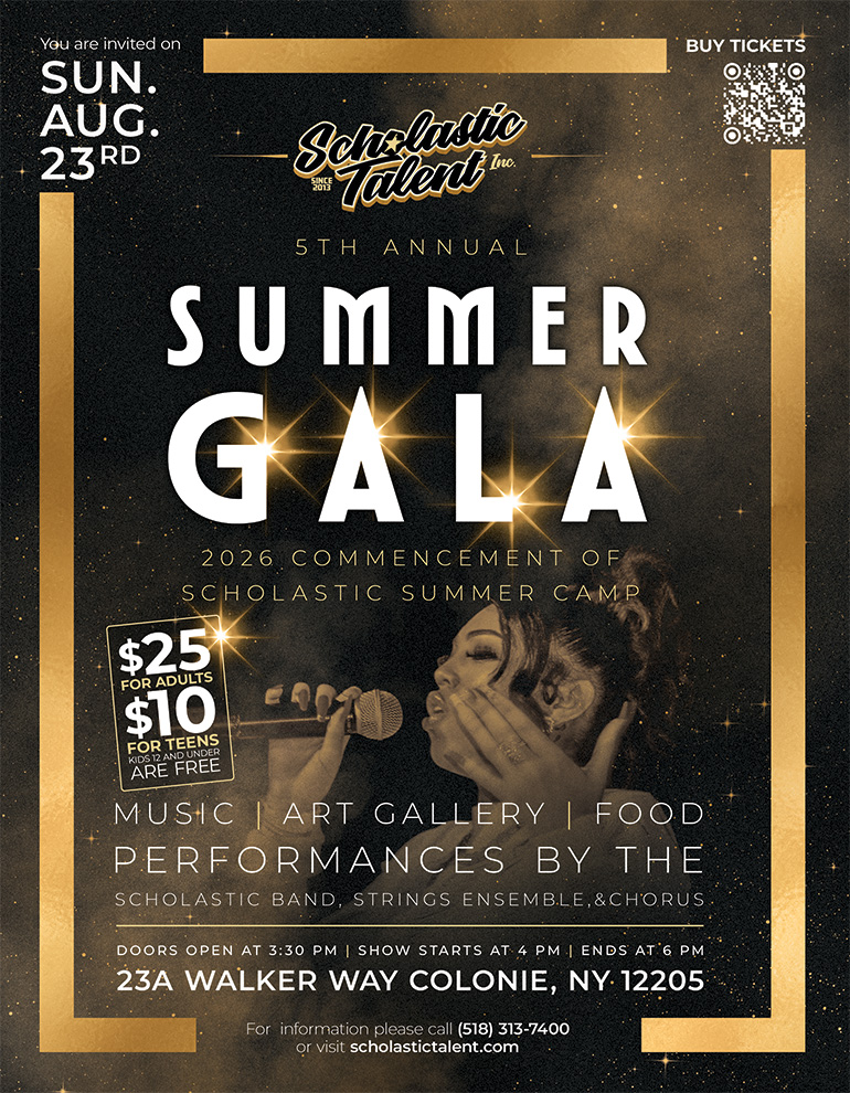 Scholastic Talent Summer Gala 2026 flyer
