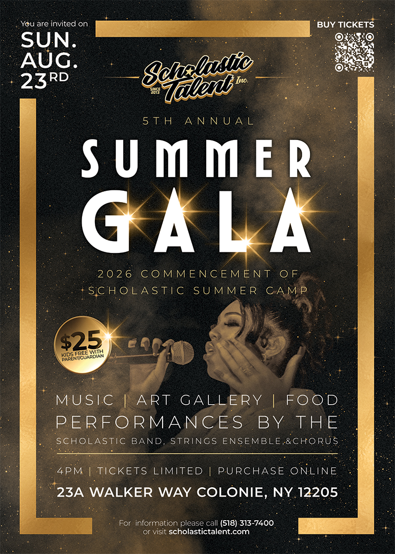Scholastic Talent Summer Gala 2026 flyer